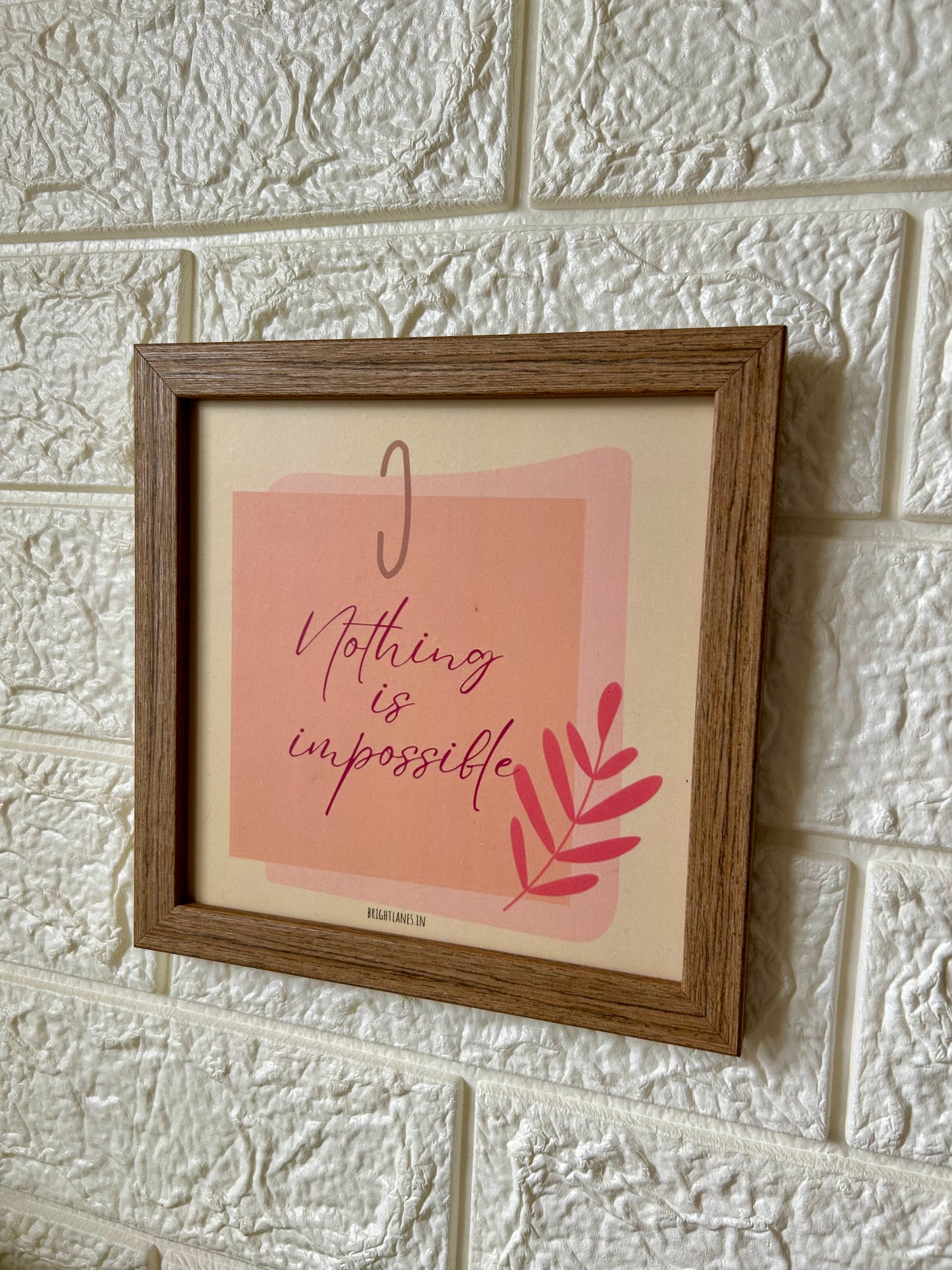 Square Wall Frame Hanging- Wooden Shade